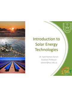 Introduction to Solar Energy Technologies - KSU