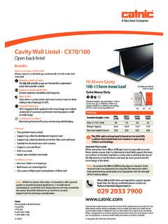 Cavity Wall Lintel - CX70/100 - Catnic - Steel Lintels