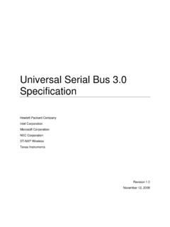 Universal Serial Bus 3.0 Specification