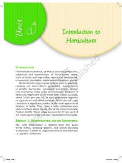1 Introduction to Horticulture - NCERT