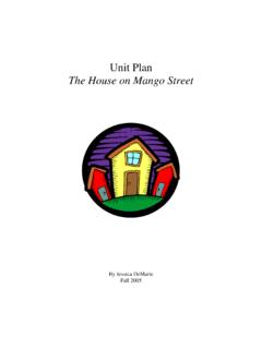Unit Plan The House on Mango Street - Newark Public …