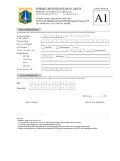 Formulir Pendaftaran Akun - Jakarta