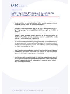 Six Core Principles Relating to Sexual Exploitation and ...
