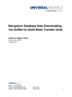 Navigation Database Data Downloading Via UniNet for Solid ...