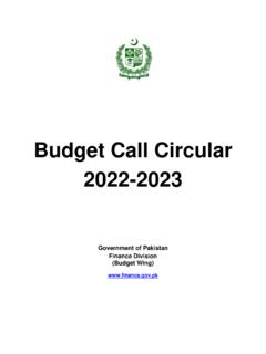 Budget Call Circular 2022-2023