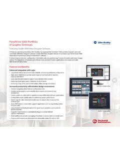 PanelView 5000 Portfolio of Graphic Terminals Product Profile