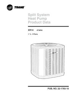 Split System Heat Pump Product Data - Trane