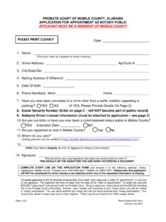 PLEASE PRINT CLEARLY Date: - Mobile County Probate Court