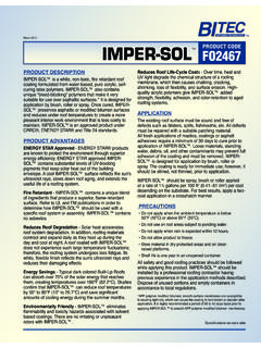 March 2012 IMPER-SOL TM FO2467 Product code