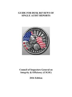 GUIDE FOR DESK REVIEWS OF SINGLE AUDIT REPORTS