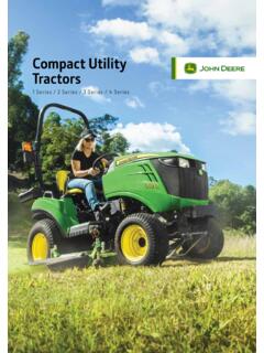 Compact Utility Tractors - Deere