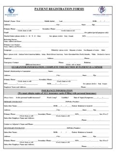 PATIENT REGISTRATION FORMS - New Albany, …