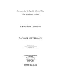 National Youth Commission NATIONAL YOUTH POLICY