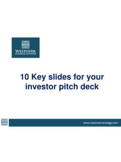10 Key slides for your investor pitch deck