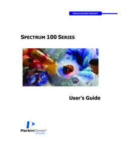 Perkin Elmer Spectrum 100 FTIR Users Guide