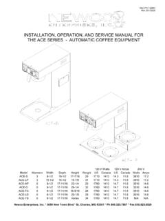 INSTALLATION, OPERATION, AND SERVICE …
