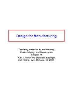 Design for Manufacturing - UniNa STiDuE