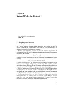 Chapter 5 Basics of Projective Geometry
