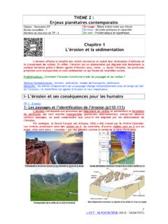 Chapitre 1 - Erosion et s&#233;dimentation - Free