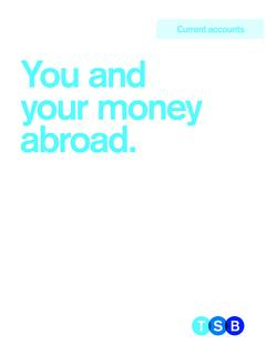 You and your money abroad. - TSB