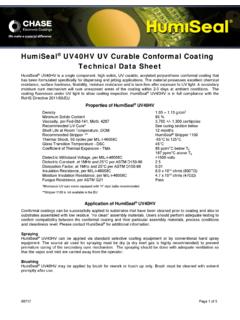 HumiSeal UV40HV UV Curable Conformal Coating …