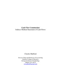 Cash Flow Construction Indirect Method Statement of Cash …