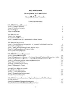Rules and Regulations Mississippi State Board of Examiners ...