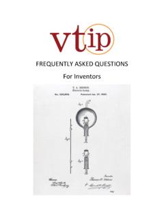 FREQUENTLY ASKED QUESTIONS For Inventors