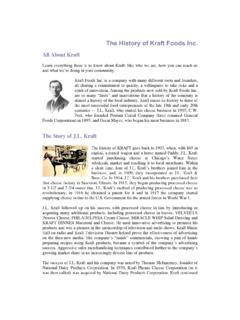The History of Kraft Foods Inc.