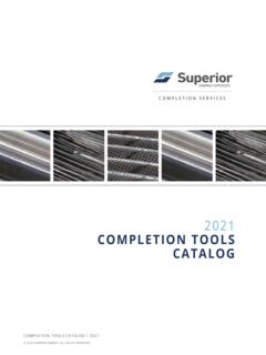 Completion Tools Catalog - Superior Energy Services