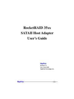 RocketRAID 35xx SATAII Host Adapter User’s Guide