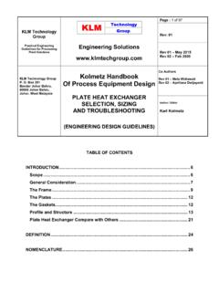 Engineering Design Guidelines Plate Heat Exchanger