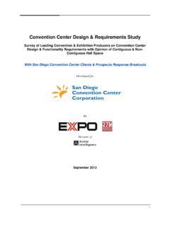 Convention Center Design &amp; Requirements Study