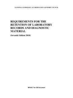 Requirements for the Retention of Laboratory Records and ...