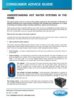 UNDERSTANDING HOT WATER SYSTEMS IN THE HOME …