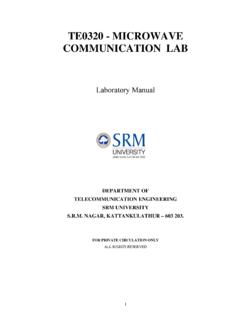 TE0320 - MICROWAVE COMMUNICATION LAB