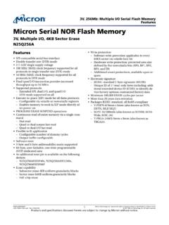 Micron Serial NOR Flash Memory