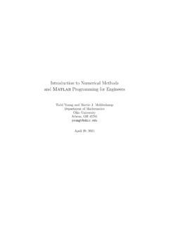 Introduction to Numerical Methods and Matlab …