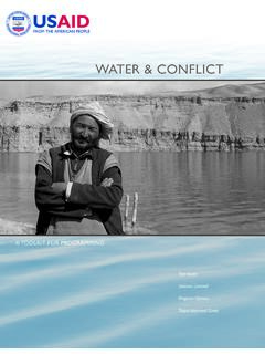 WATER &amp; CONFLICT - United States Agency for International ...