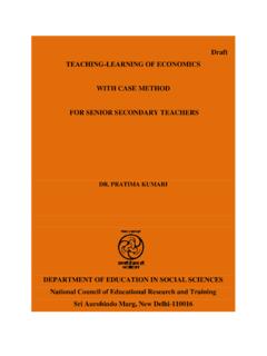 Draft TEACHING-LEARNING OF ECONOMICS WITH CASE …