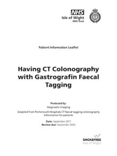 Having CT Colonography with Gastrografin Faecal Tagging v2