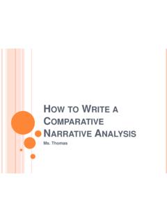 How to Write a Comparative Analysis - University of Texas ...
