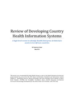 Review of Developing Country Health Information …