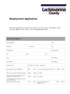 Employment Application - Lackawanna County