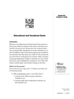 Educational and Vocational Goals - Hazelden