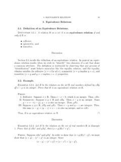 3. Equivalence Relations 3.1. Deﬁnition of an Equivalence ...