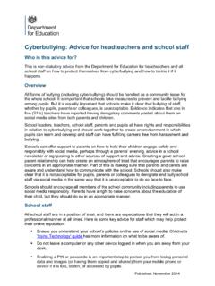 Cyberbullying: Advice for headteachers and school staff