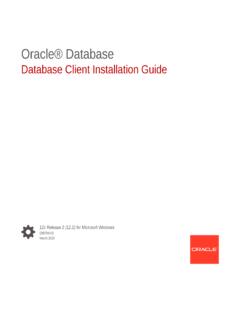 Database Client Installation Guide - Oracle