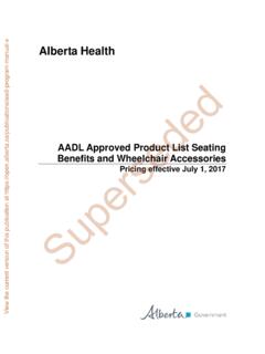 Alberta Aids to Daily Living Manual X - Seating Benefits ...