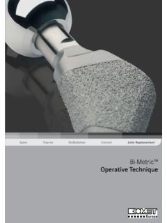 Bi-Metric™ Operative Technique - V&#228;lkommen till Biomet